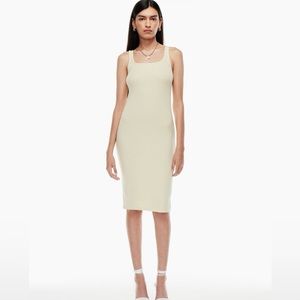 Aritzia’s “Go To” light yellow ribbed tank dress